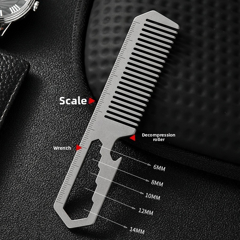 New Titanium Alloy Multifuncti - Comb Pocket Titanium ulasan dan harga