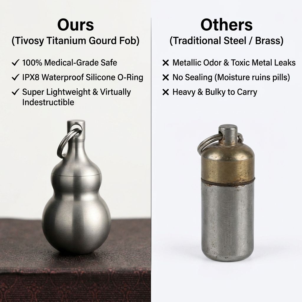 Tivosy Pure Titanium Lucky Gou - Pill Fob Capsule ulasan dan harga