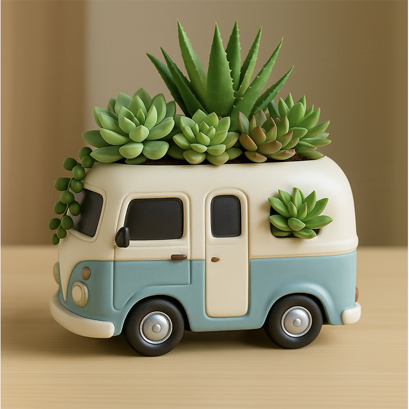 3D Vintage Bus Car Succulent P - Edc Carry Pen ulasan dan harga