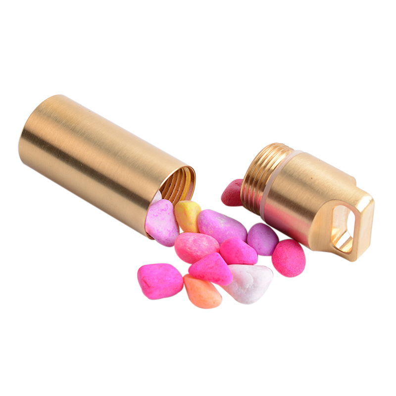 Brass Airtight Watertight Stor - Pill Fob Capsule ulasan dan harga