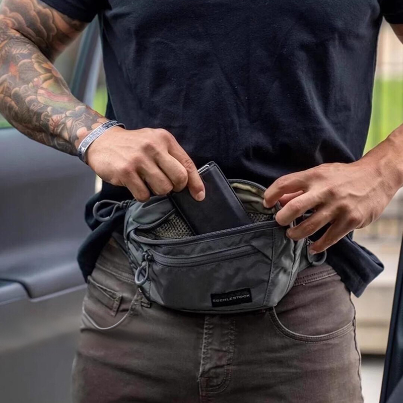 Mens Belt Bag with Adjustable  - Edc Carry Fanny Pack ulasan dan harga