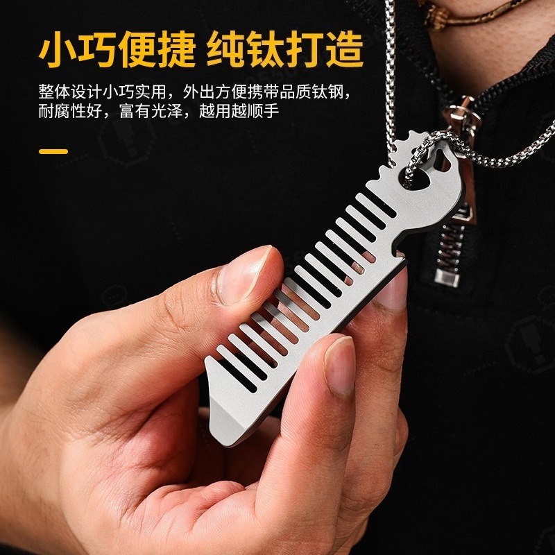 Titanium Alloy Men Oil Head St - Comb Pocket Titanium ulasan dan harga