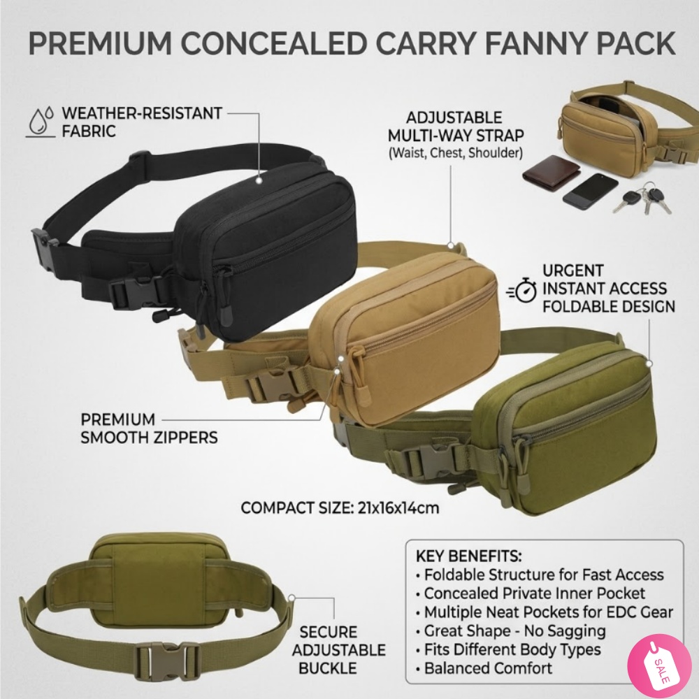 Tactical Concealed Carry Fanny - Edc Carry Fanny Pack ulasan dan harga