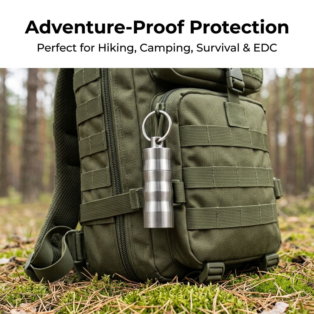 Tivosy Pure Titanium Pill Hold - Pill Fob Capsule ulasan dan harga