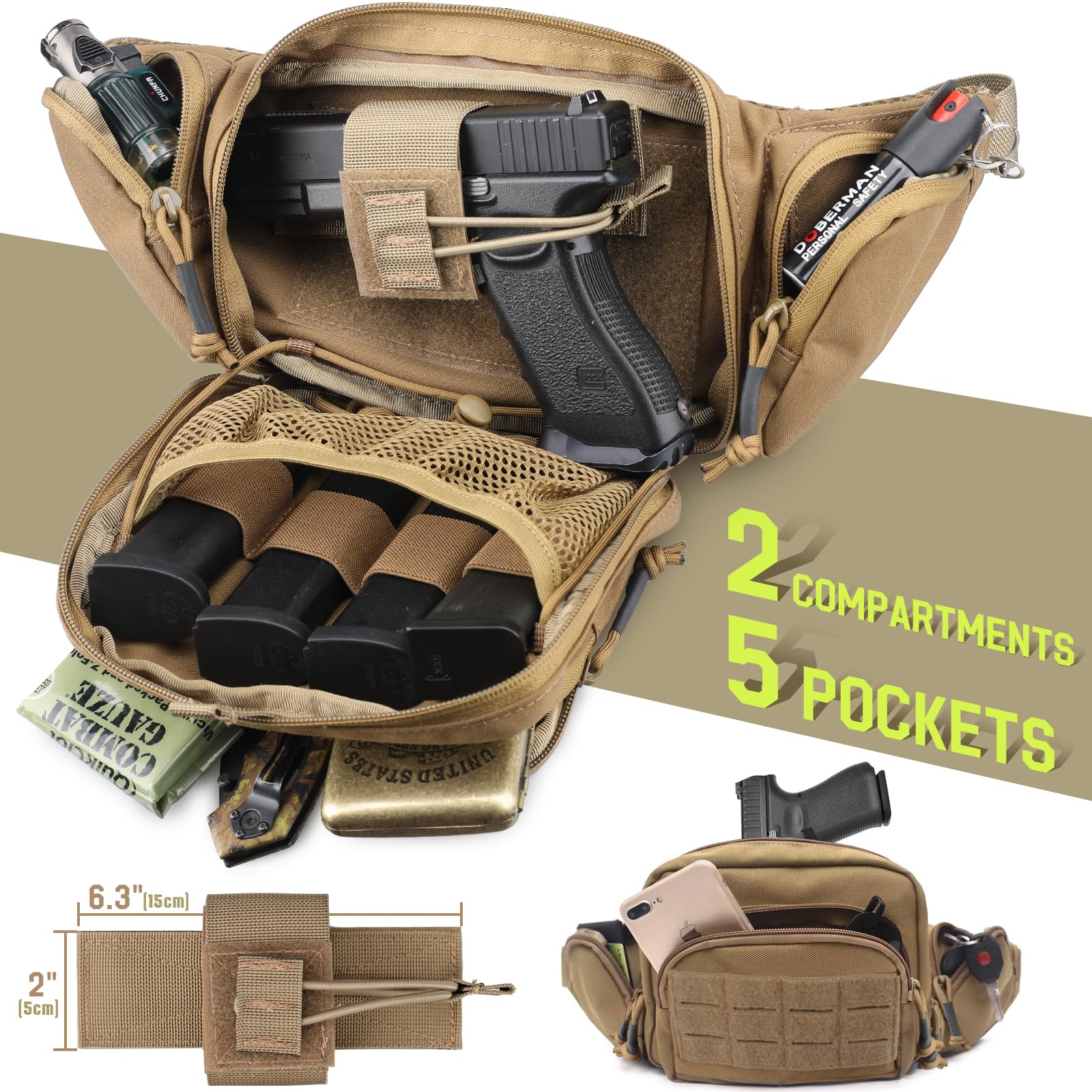 Tactical Concealed Carry Fanny - Edc Carry Fanny Pack ulasan dan harga