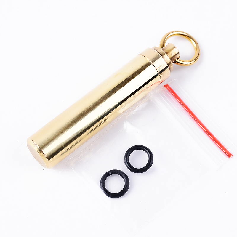1 PC Solid Brass Waterproof Pi - Pill Fob Capsule ulasan dan harga