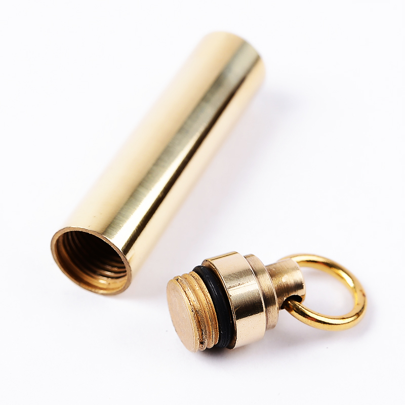1 PC Solid Brass Waterproof Pi - Pill Fob Capsule ulasan dan harga