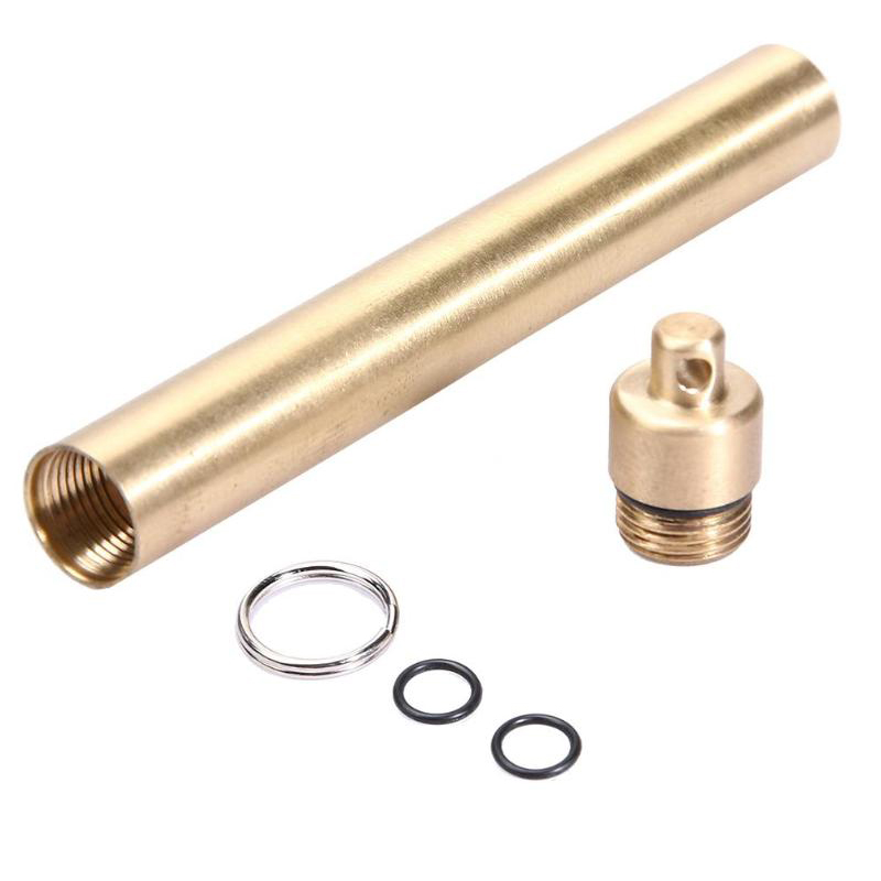 Brass Airtight Watertight Stor - Pill Fob Capsule ulasan dan harga
