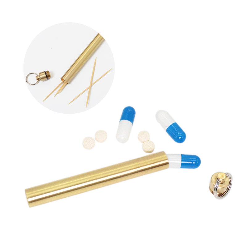 Brass Airtight Watertight Stor - Pill Fob Capsule ulasan dan harga