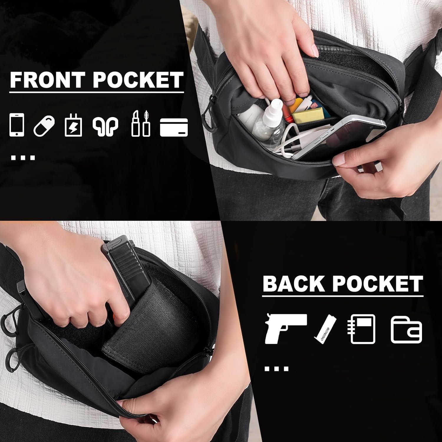 Tactical Fanny Pack with Holst - Edc Carry Fanny Pack ulasan dan harga