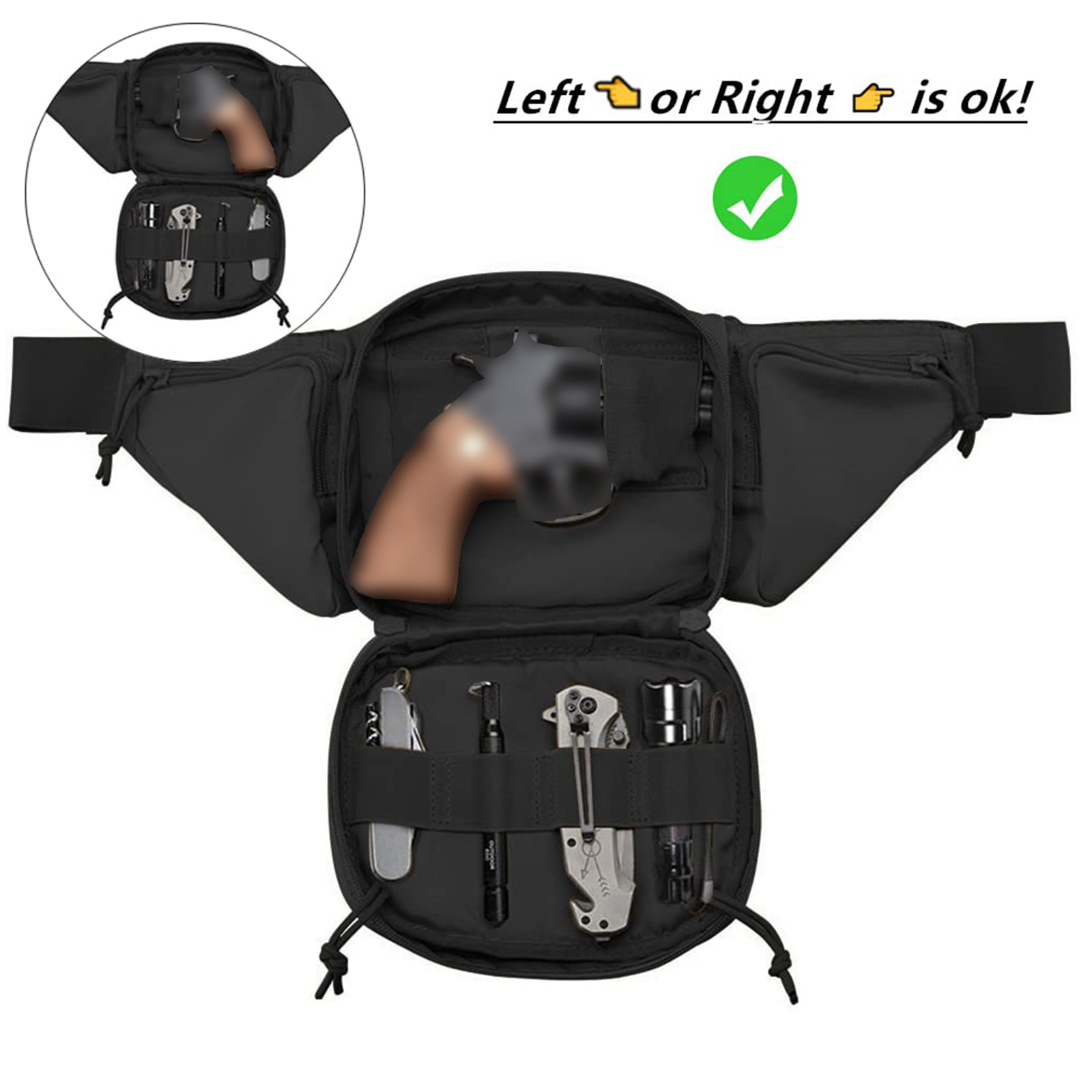 Tactical Fanny Pack Gun Holste - Edc Carry Fanny Pack ulasan dan harga